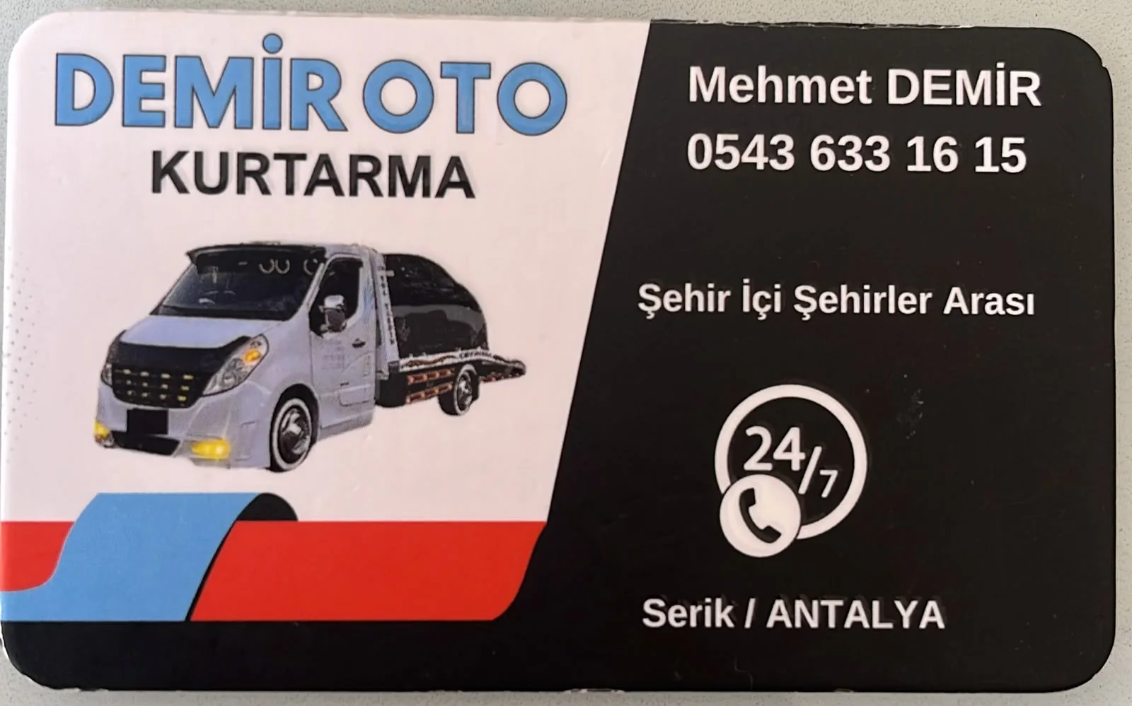 Demir Oto Kurtarma kartvizit